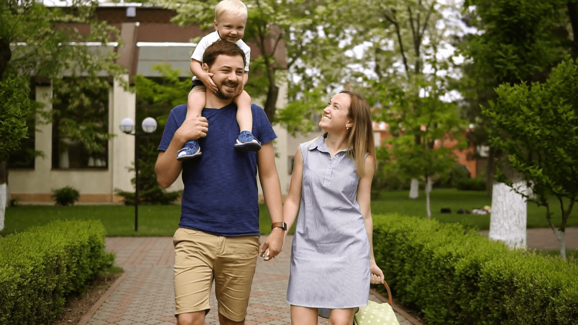 Family representing community prosperity