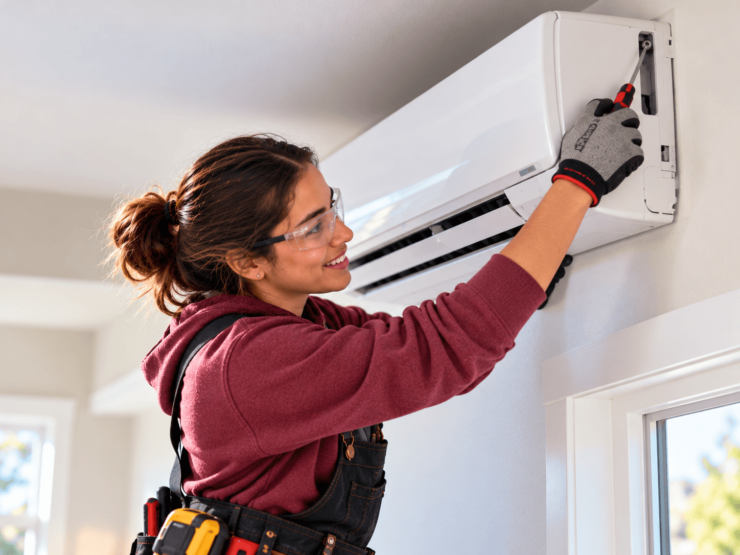 Experienced tradesperson working alongside a younger employee